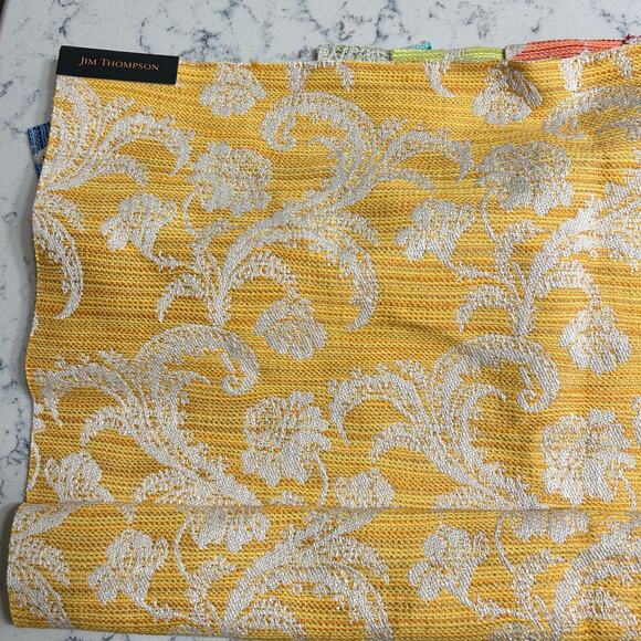 Jim Thompson FRANGIPANA Upholstery Fabric Sample Cotton Linen Viscose 36x26 in - Picture 3 of 16